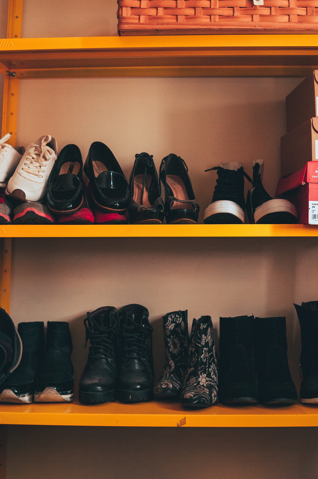 Shoe Rack with Pairs of Darren Yaw Shoes